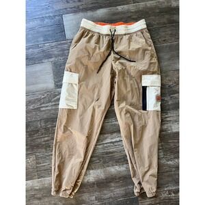 Nike Dri-FIT Women Cargo Jogger Pants Tan Cream hike athletic Size Medium